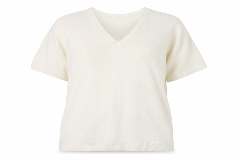 Casual Comfort Womens White  Knit Pullover Jumper Size XL