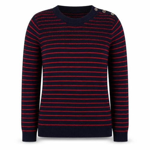 Kenar Womens Blue Striped  Pullover Jumper Size L