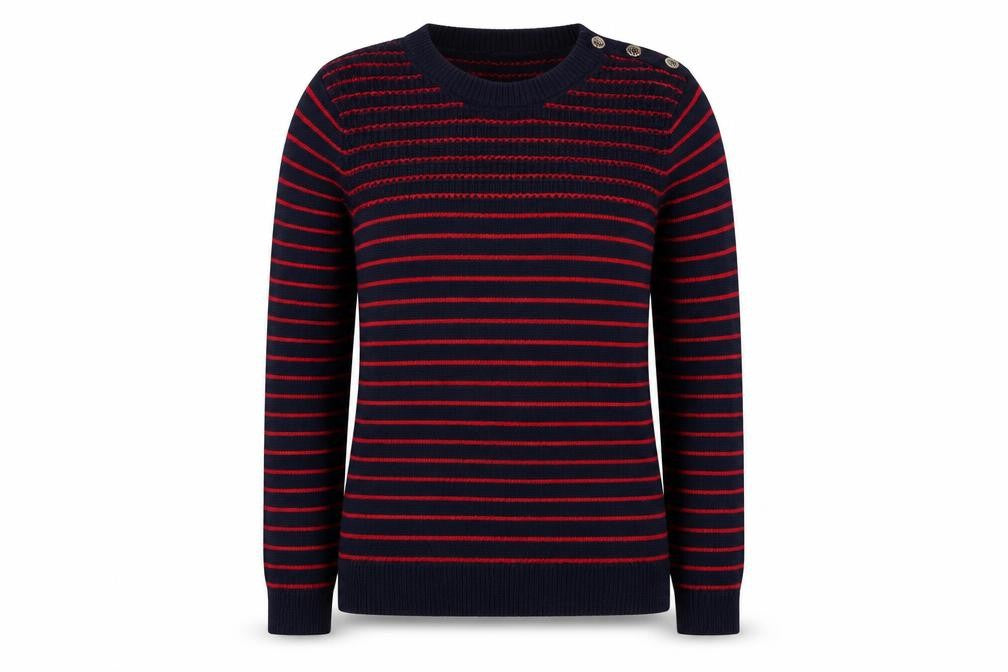 Kenar Womens Blue Striped  Pullover Jumper Size L