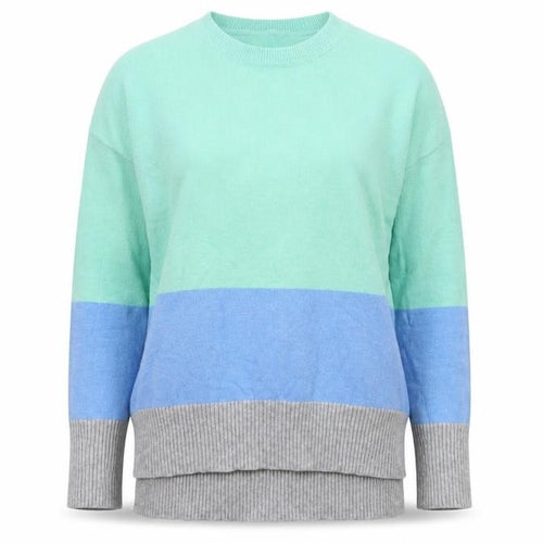 Oasis Womens Blue Striped  Pullover Jumper Size XS