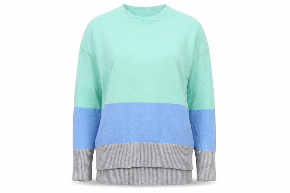 Oasis Womens Blue Striped  Pullover Jumper Size XS