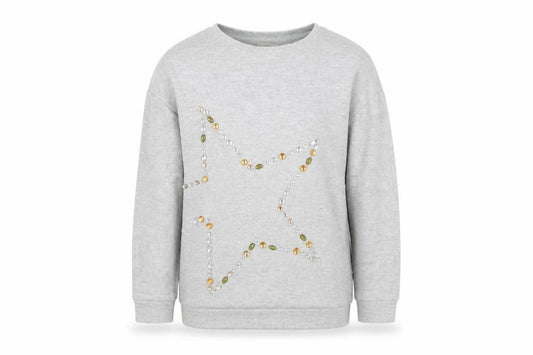 NEXT Girls Grey   Pullover Jumper Size 8 Years  - Star