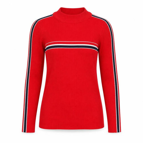 Cooperative Womens Red Striped  Pullover Jumper Size XS