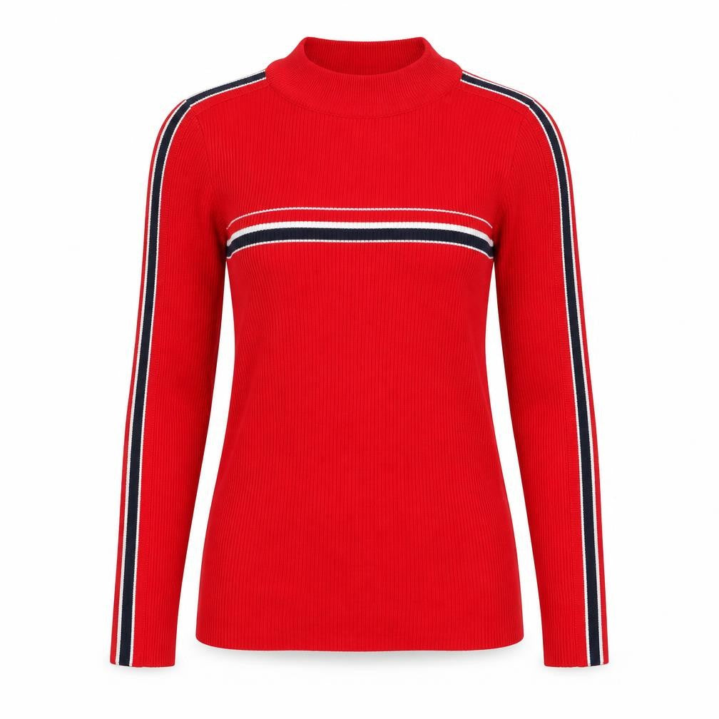 Cooperative Womens Red Striped  Pullover Jumper Size XS