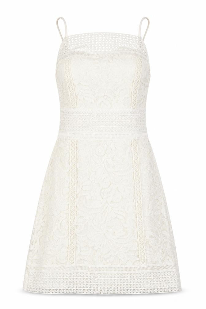 Topshop Womens White  Lace Mini  Size 6