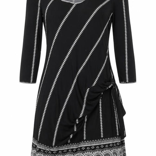 Studio Womens Black Striped  A-Line  Size XS