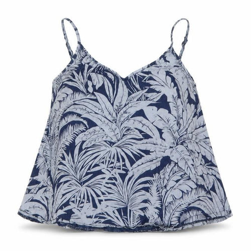 Topshop Womens Blue Floral  Basic Tank Size S