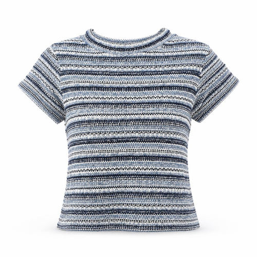 River Island Womens Blue Striped Knit Pullover Jumper Size 8