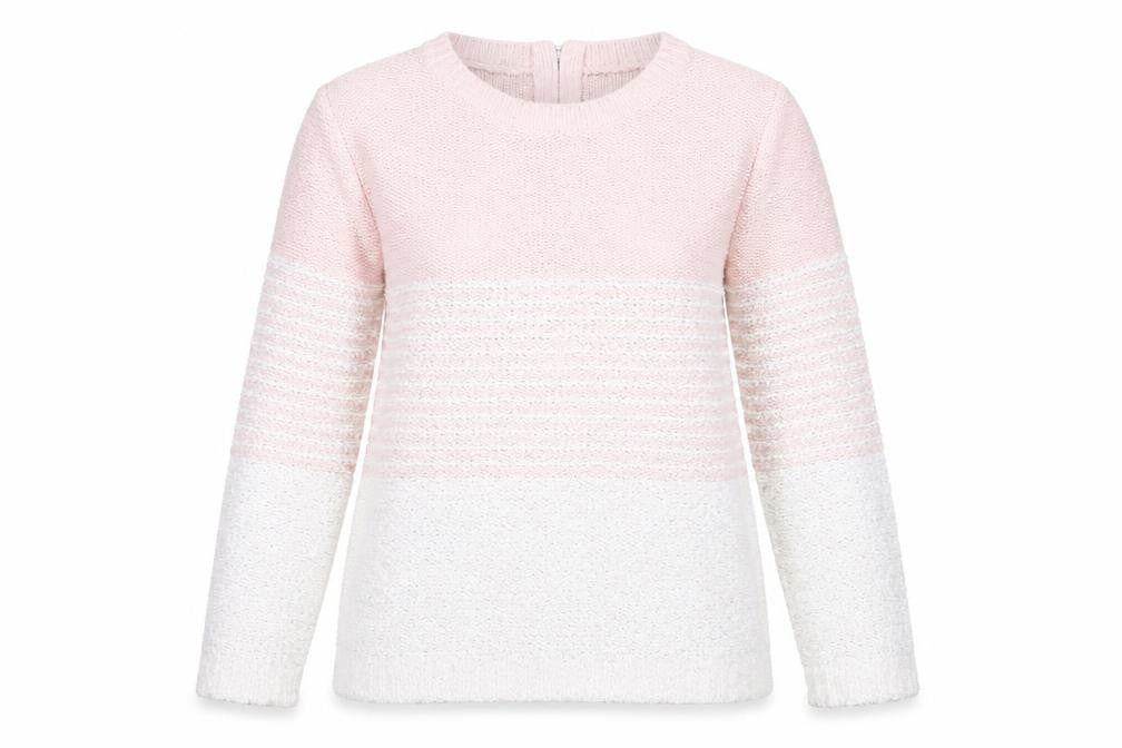Debenhams Womens Pink Striped Knit Pullover Jumper Size 16