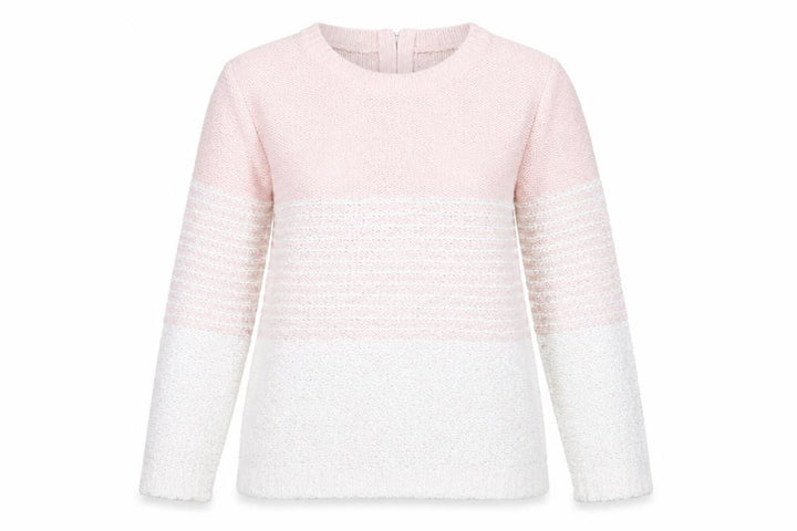 Debenhams Womens Pink Striped Knit Pullover Jumper Size 16
