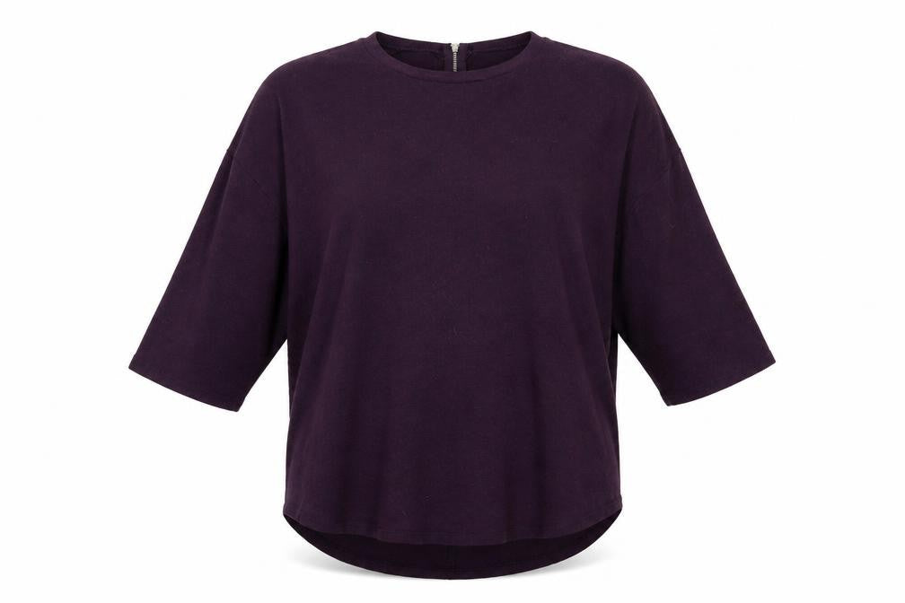 Front view of Primark women’s purple knit jumper, size L