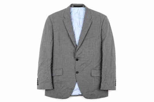 Front view of Marks & Spencer men’s grey jacket suit jacket, size L