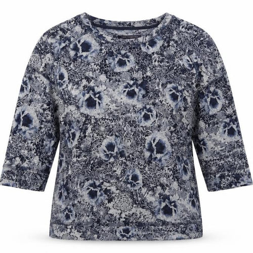 Marks and Spencer Womens Blue Floral  Pullover Jumper Size 14