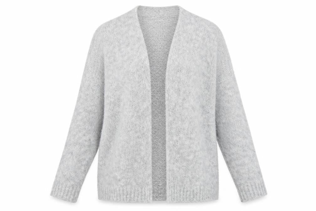 Vanessa Alexandra Womens Grey  Knit Cardigan Jumper Size L