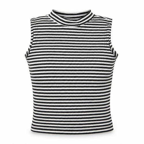 Select Womens Black Striped  Basic Blouse Size 10