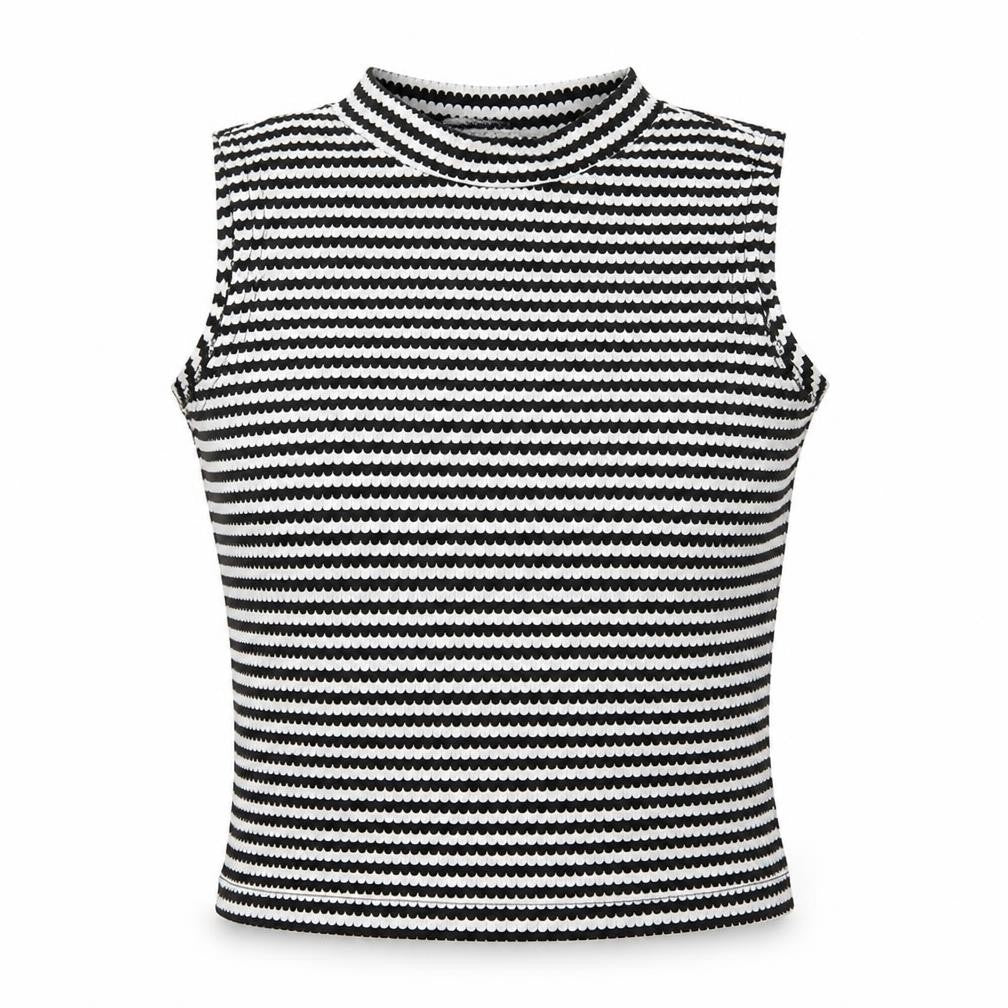 Select Womens Black Striped  Basic Blouse Size 10