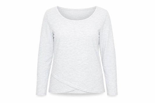 Front view of Next women’s grey pullover sweatshirt, size UK 12