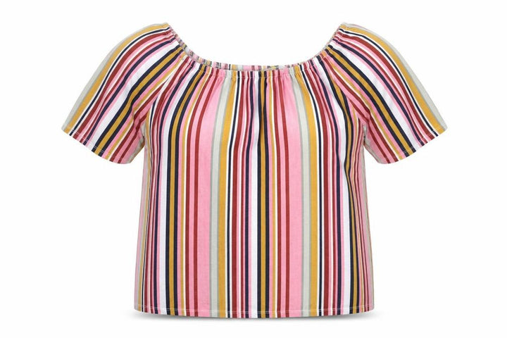 George Womens Pink Striped  Basic Blouse Size 16