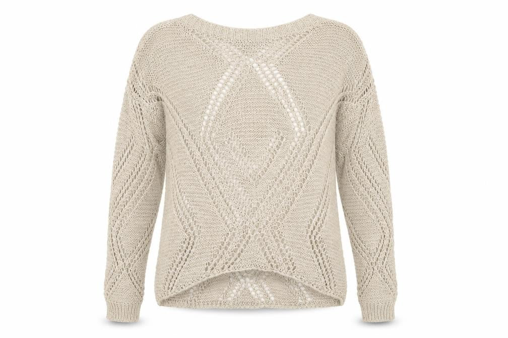 Leonard Womens Beige   Pullover Jumper Size M