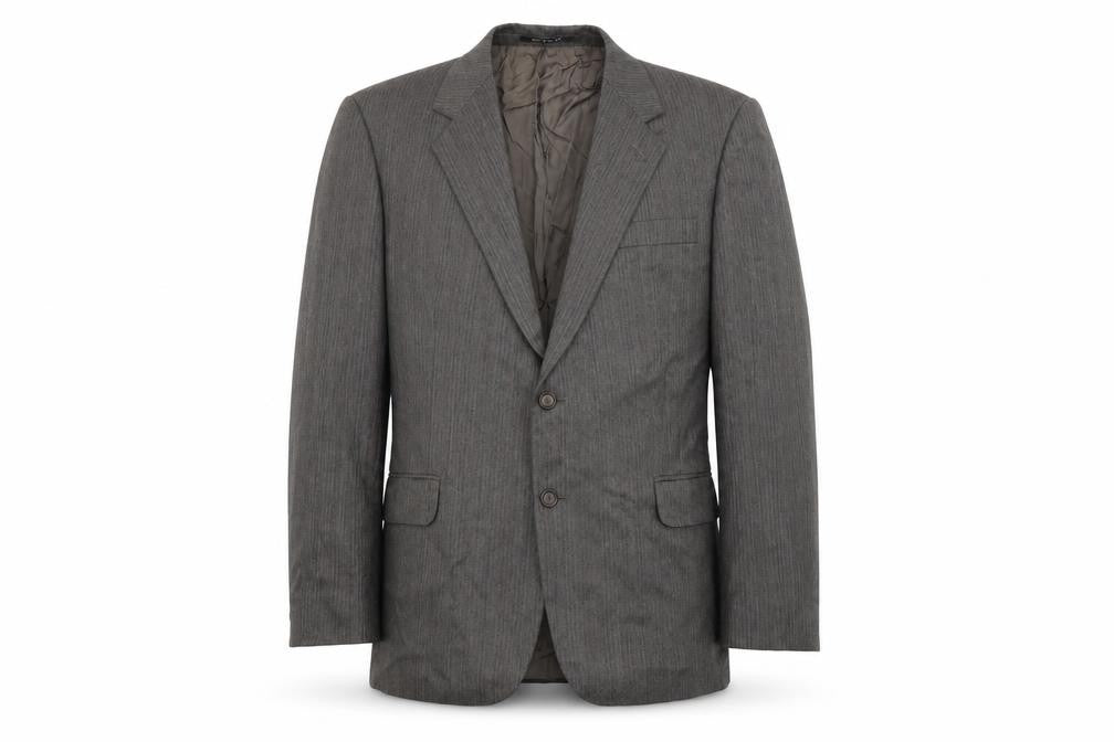 St Michael Mens Grey Striped  Jacket Suit Jacket Size 44