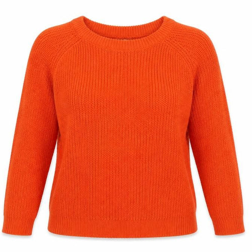 Tru Collection Womens Orange  Knit Pullover Jumper Size S