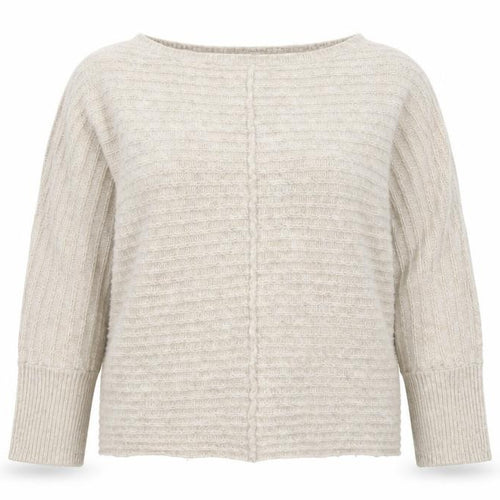New Look Womens Beige Striped Knit Pullover Jumper Size L