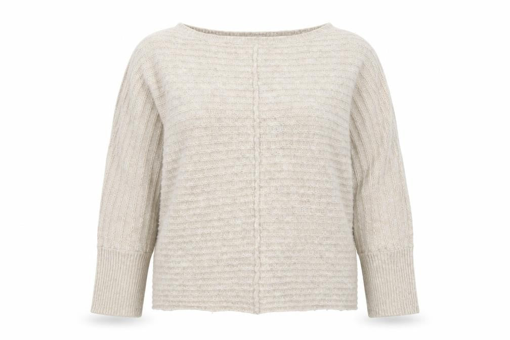New Look Womens Beige Striped Knit Pullover Jumper Size L