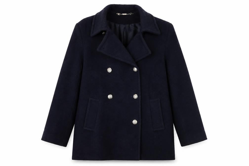 St Bernard Womens Blue   Overcoat Coat Size 10