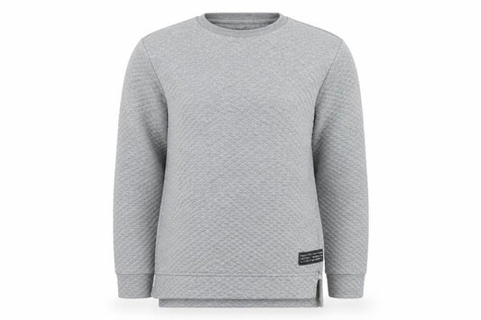 Front view of Primark boys’ grey pullover sweatshirt, size 11-12, years