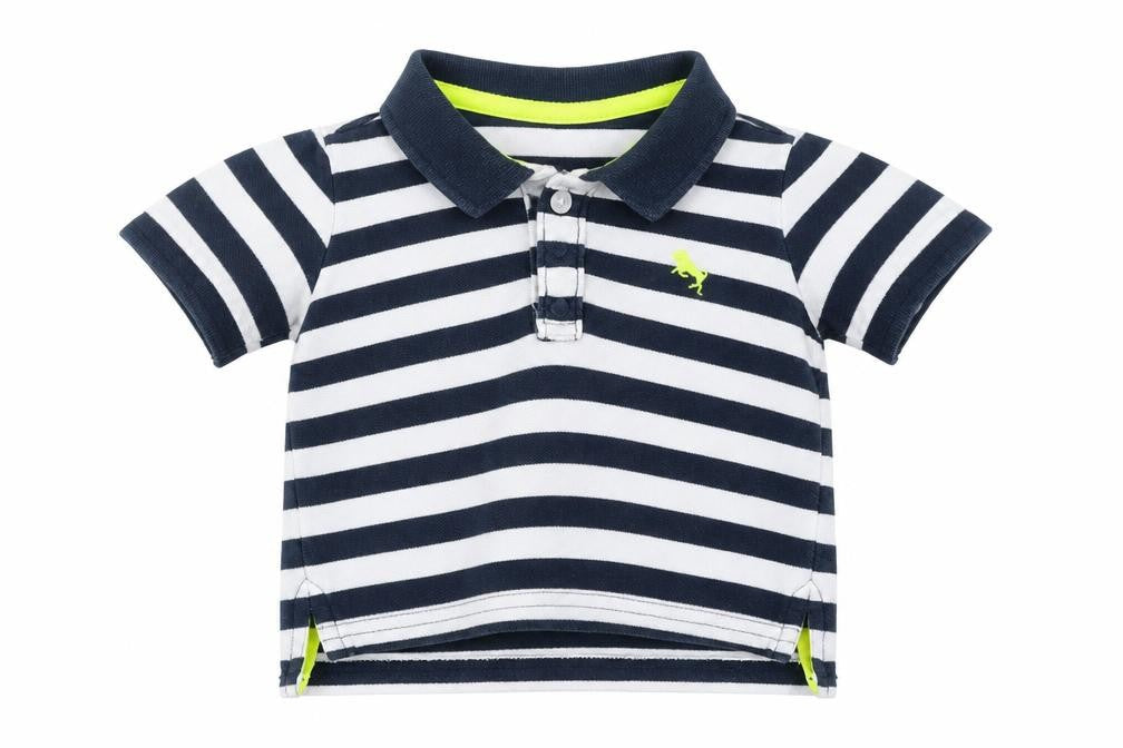 H&M   Blue Striped  Pullover Polo Size 3-6 Months