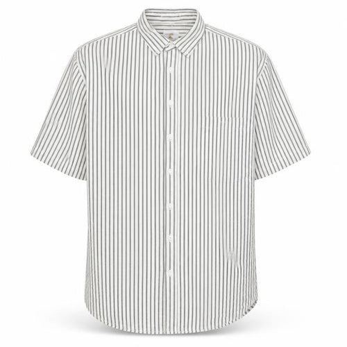 weekends only Mens White Striped   Button-Up Size L