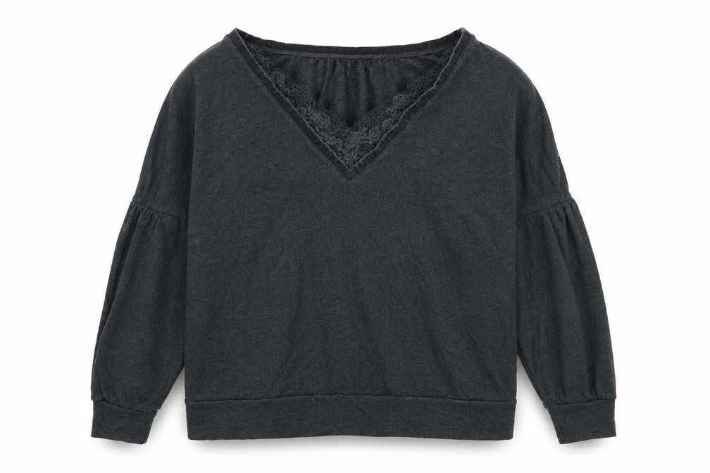 Front view of Autograph women’s grey pullover sweatshirt, size UK 12