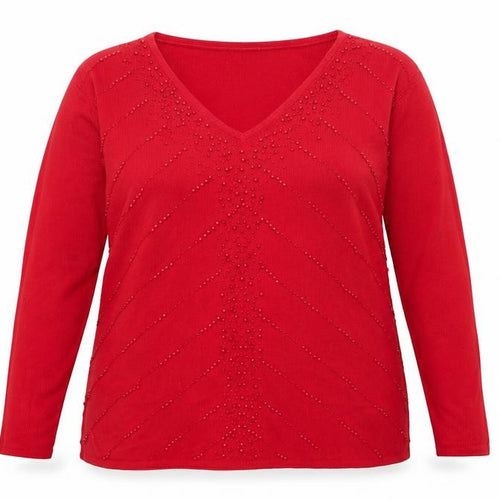 Klass Collection Womens Red   Pullover Sweatshirt Size XL