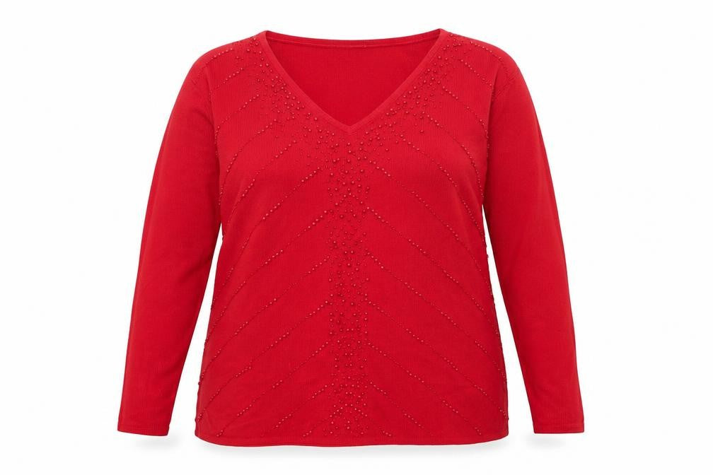 Klass Collection Womens Red   Pullover Sweatshirt Size XL