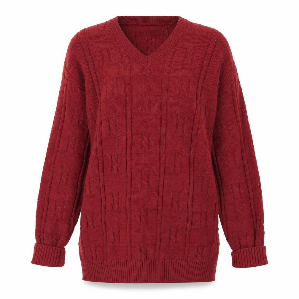 Tom Hanson Womens Red  Knit Pullover Jumper Size L