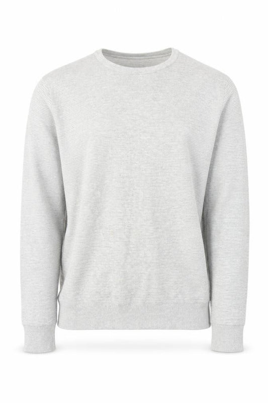 Front view of yd. men’s grey knit jumper, size L