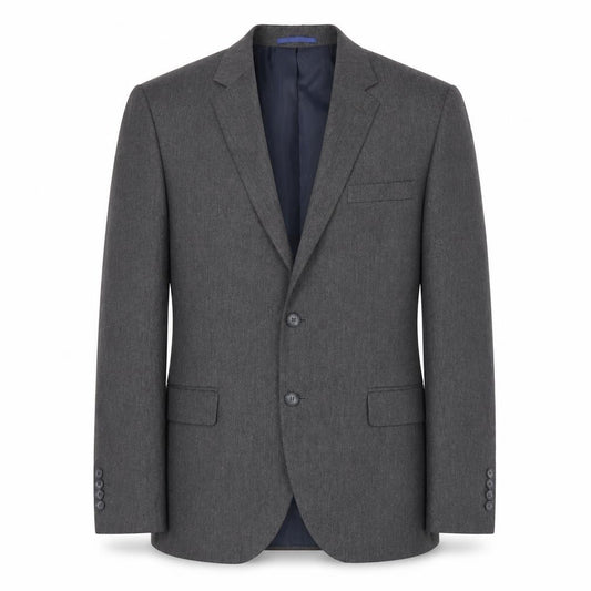 Front view of Marks & Spencer men’s grey jacket suit jacket, size L