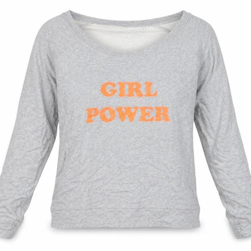 Organic Cotton Womens Grey   Pullover Jumper Size S  - Girl Power
