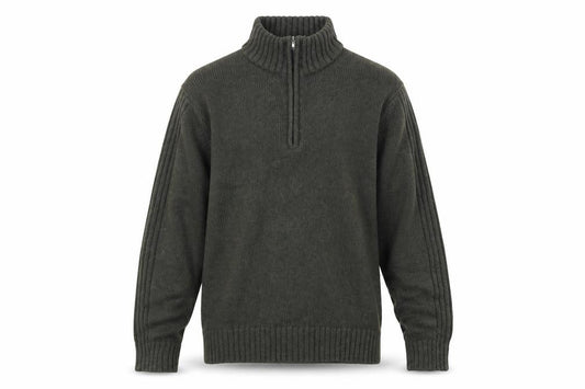 Front view of Avenue men’s green jumper, size M