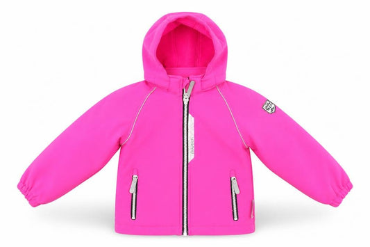 Front view of playtech girls’ pink jacket, size 2, years