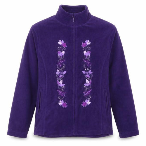 pure and natural Womens Purple   Full Zip Jumper Size M