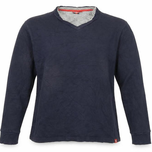 D555 Mens Blue  Jersey Pullover Sweatshirt Size M
