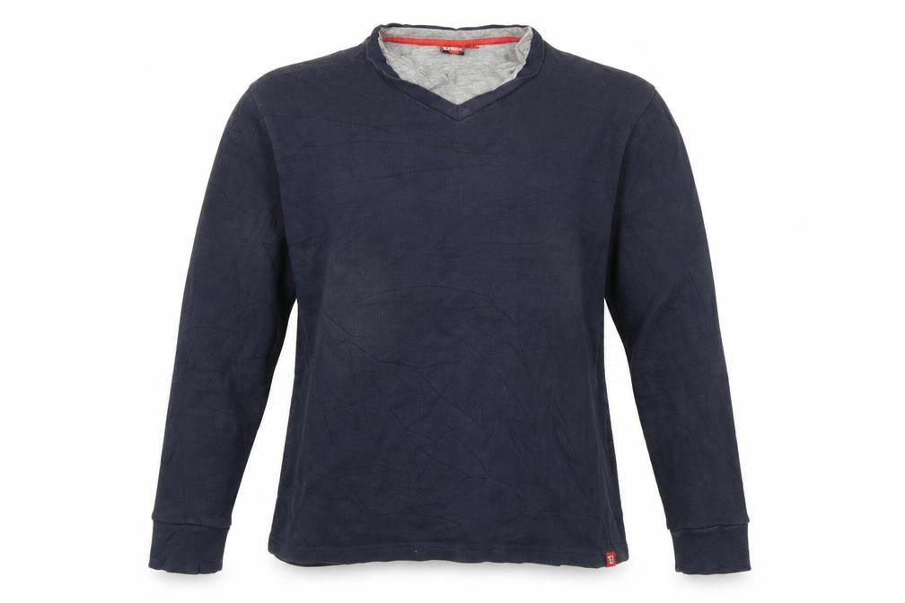 D555 Mens Blue  Jersey Pullover Sweatshirt Size M