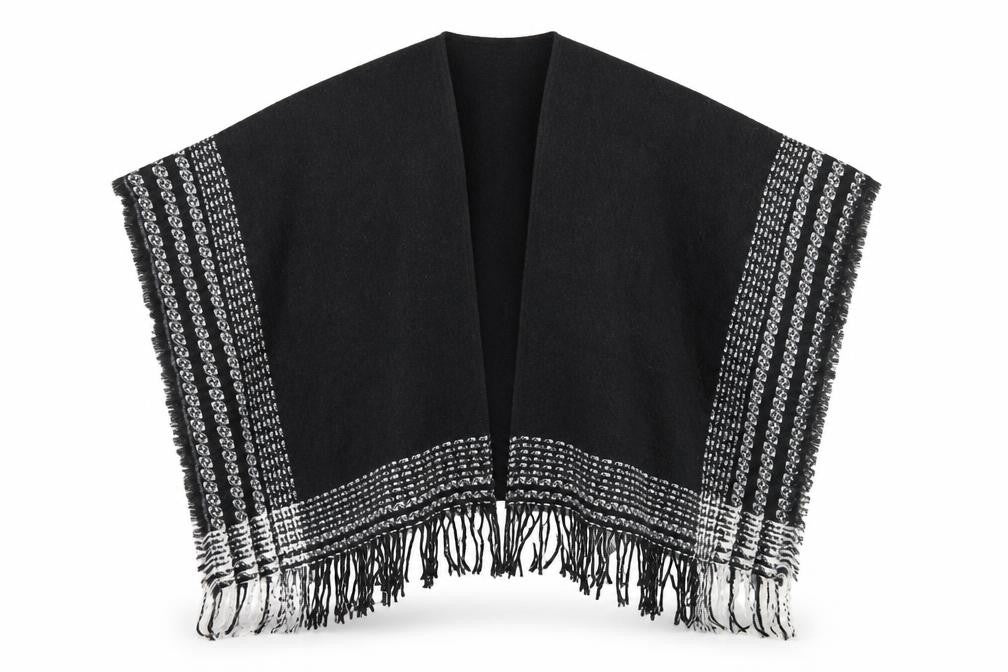 Preworn Womens Black Striped Knit Jacket  One Size