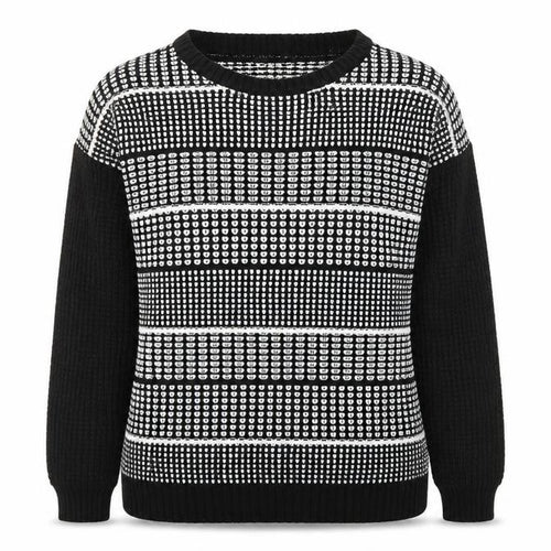 Papaya Womens Black Check Knit Pullover Jumper Size 10