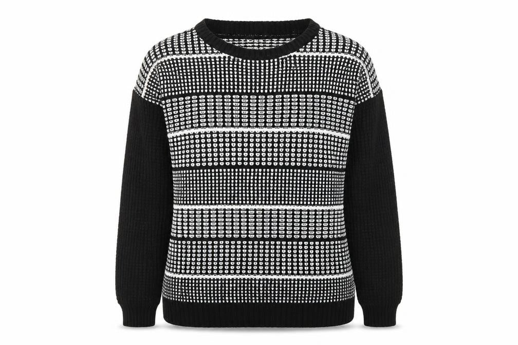 Papaya Womens Black Check Knit Pullover Jumper Size 10