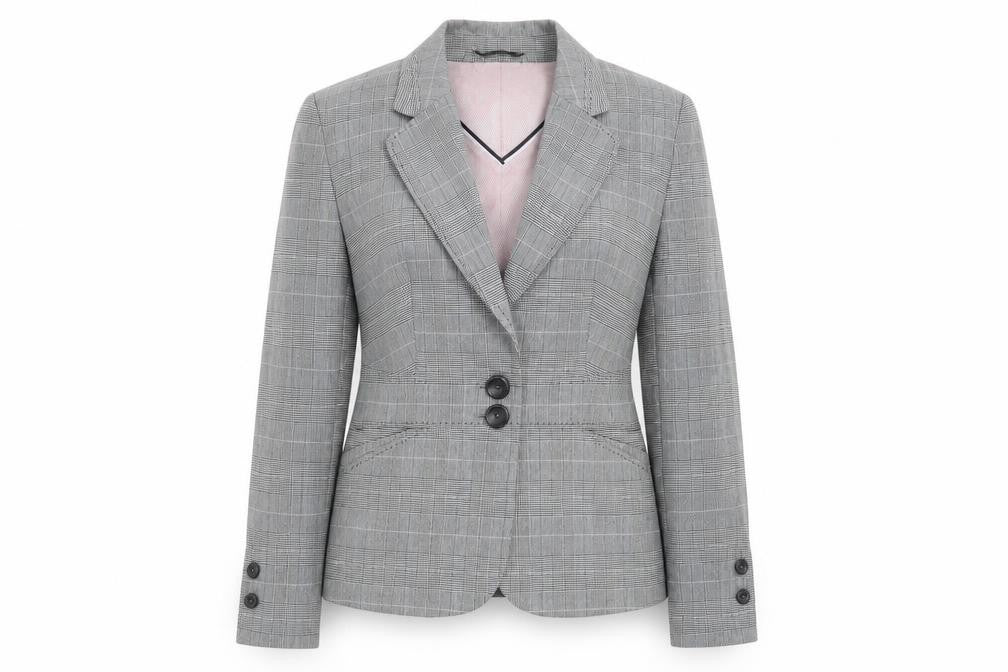 Next Womens Grey Check  Jacket Blazer Size 10