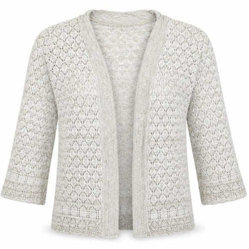Pure & Natural Womens Brown Argyle/Diamond Knit Cardigan Jumper Size M
