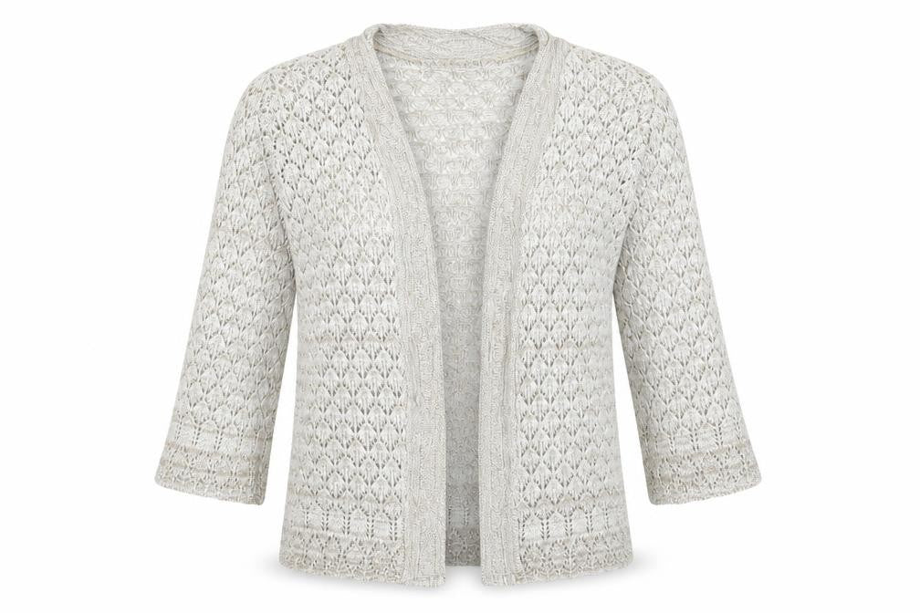 Pure & Natural Womens Brown Argyle/Diamond Knit Cardigan Jumper Size M