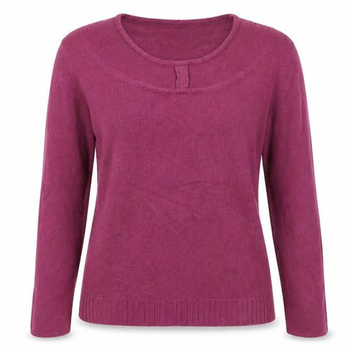Klass Womens Purple  Knit Pullover Jumper Size M